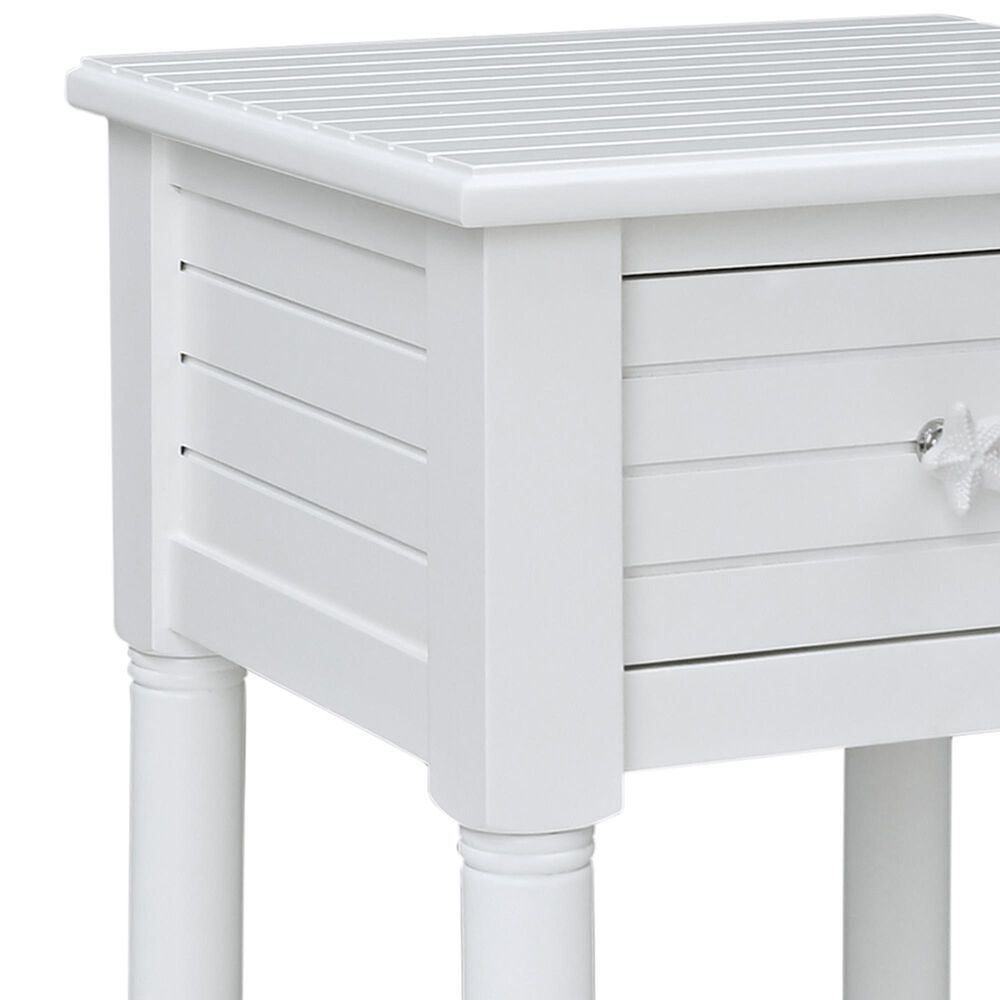Linon Home Decor Seaboard End Table in White, , large