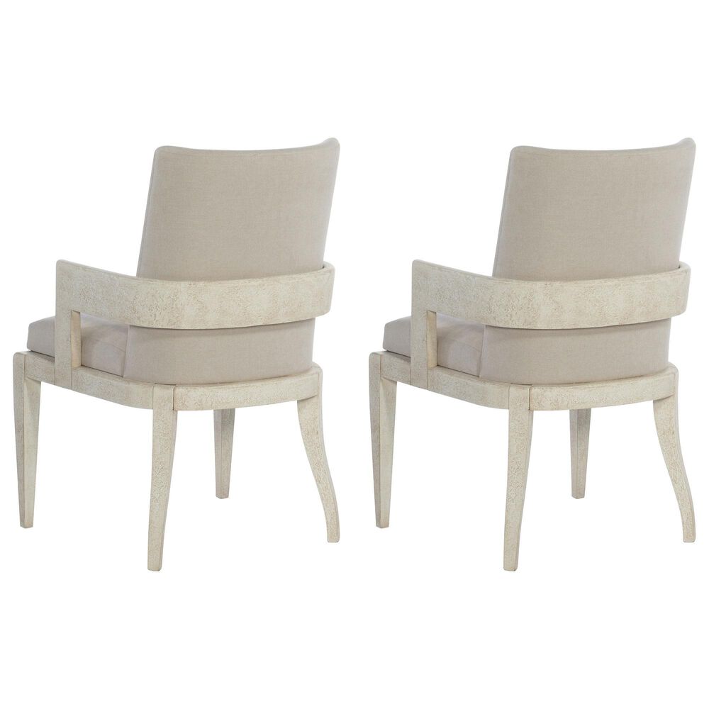 Hooker Furniture Cascade Arm Chair with Beige Cushion in Creamy &#40;Set of 2&#41;, , large