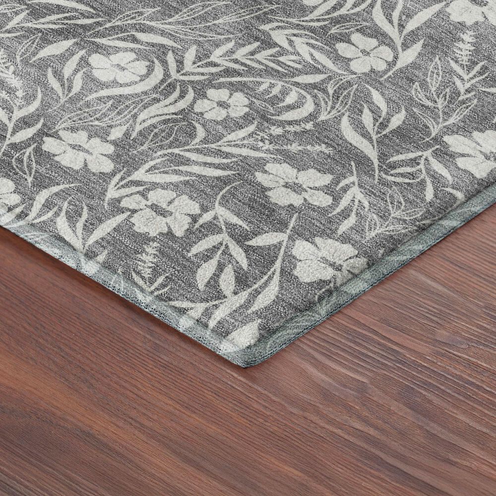 Dalyn Rug Company Soft Essentials Floral Gray 3' x 5' Indoor/Outdoor Area Rug, , large