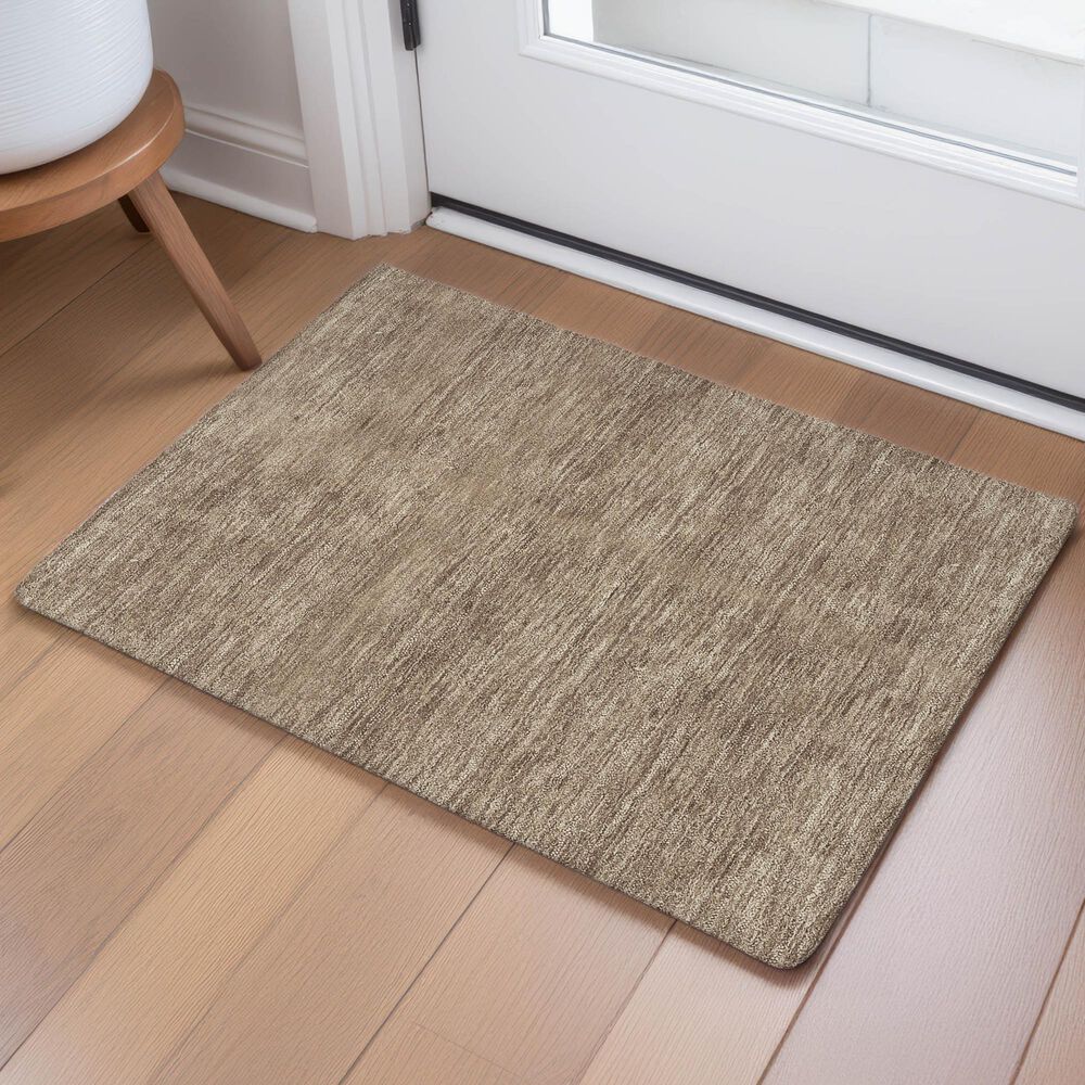 Dalyn Rug Company Soft Essentials Solid Mocha 1'8" x 2'6" Area Rug, , large
