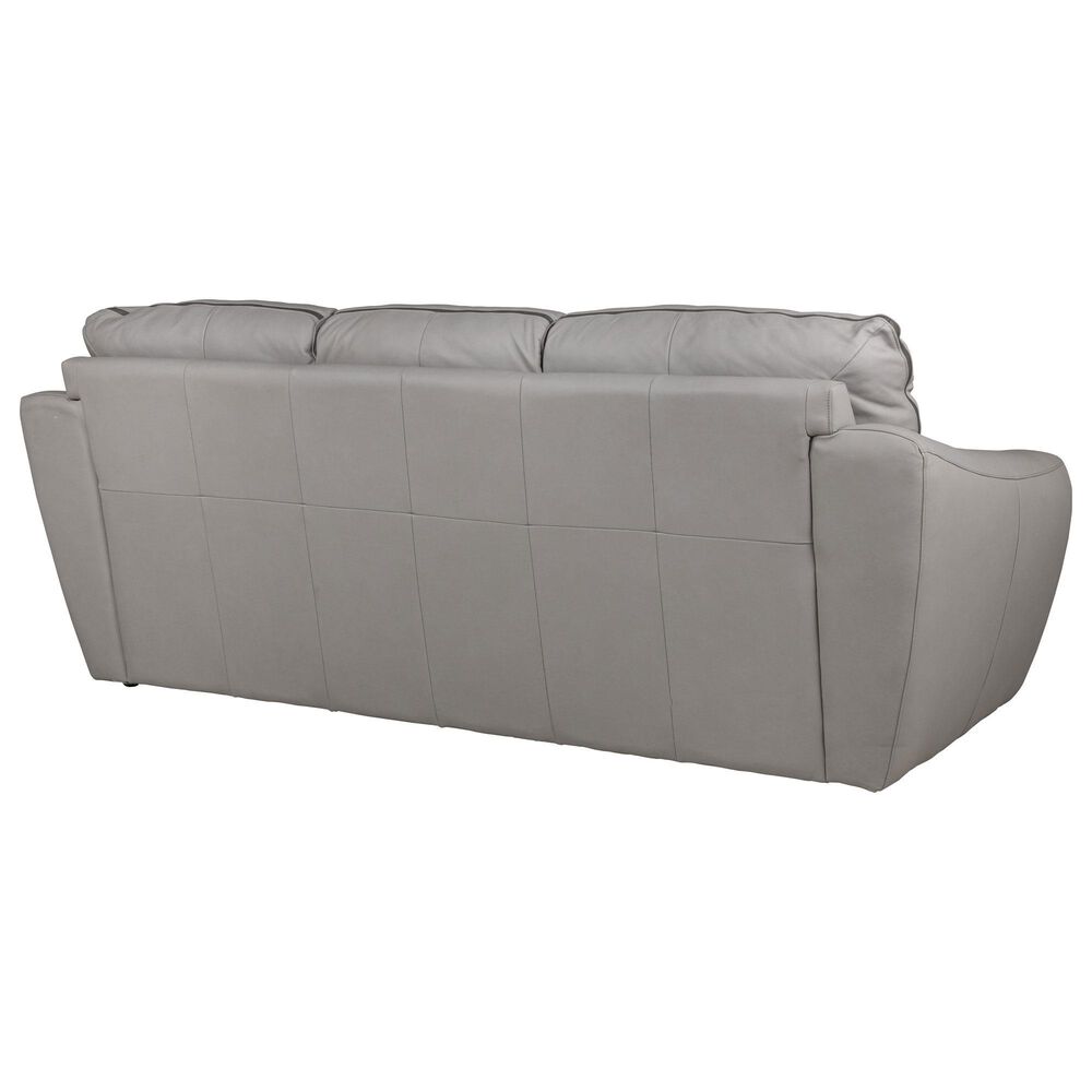 Superb Leather Leather Stationary Sofa in Oslo Grey, , large