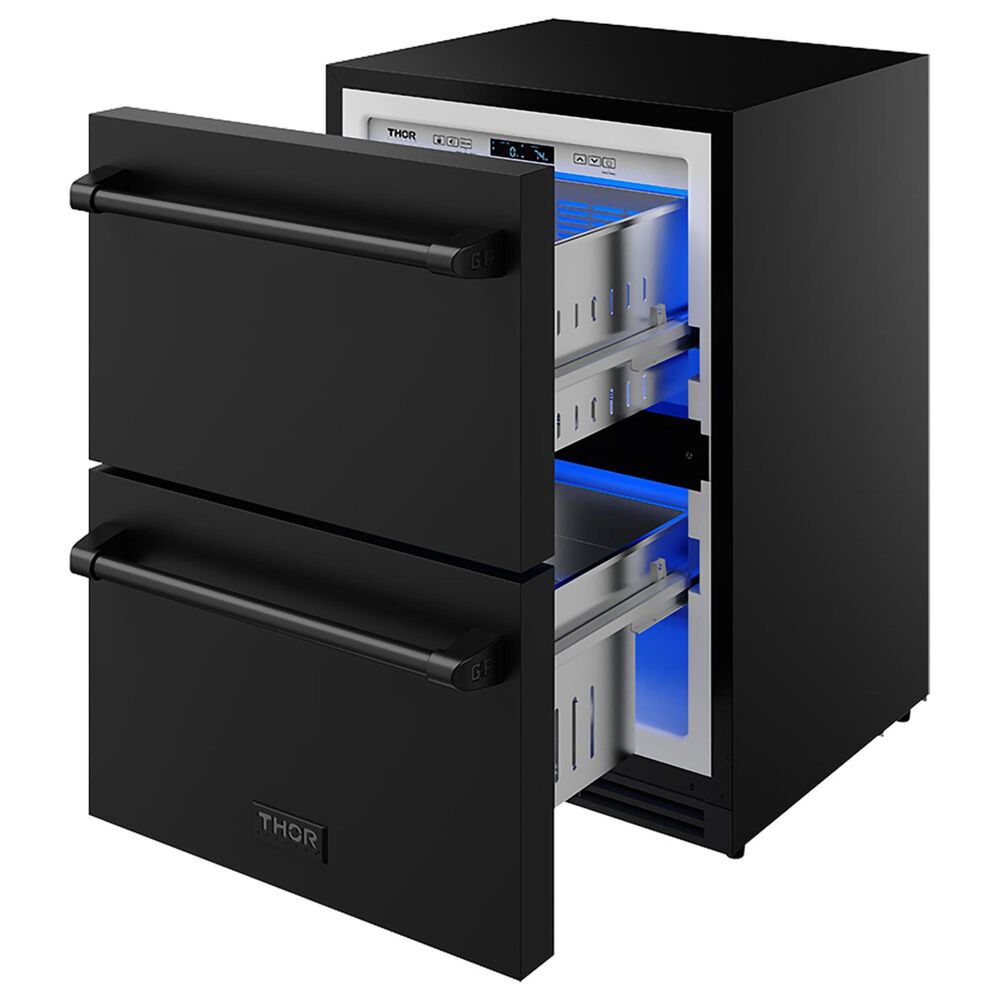 Thor Kitchen Gordon Ramsay 24" Undercounter Freezer in Black, , large