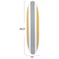 Creative Coop 15" x 65.6" Surfboard Wall Decor in Black, White and Brown, , large