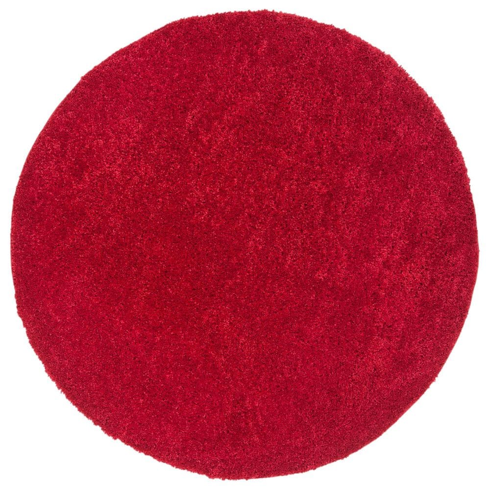 Safavieh August Shag AUG900Q 5"3" Round Red Area Rug, , large