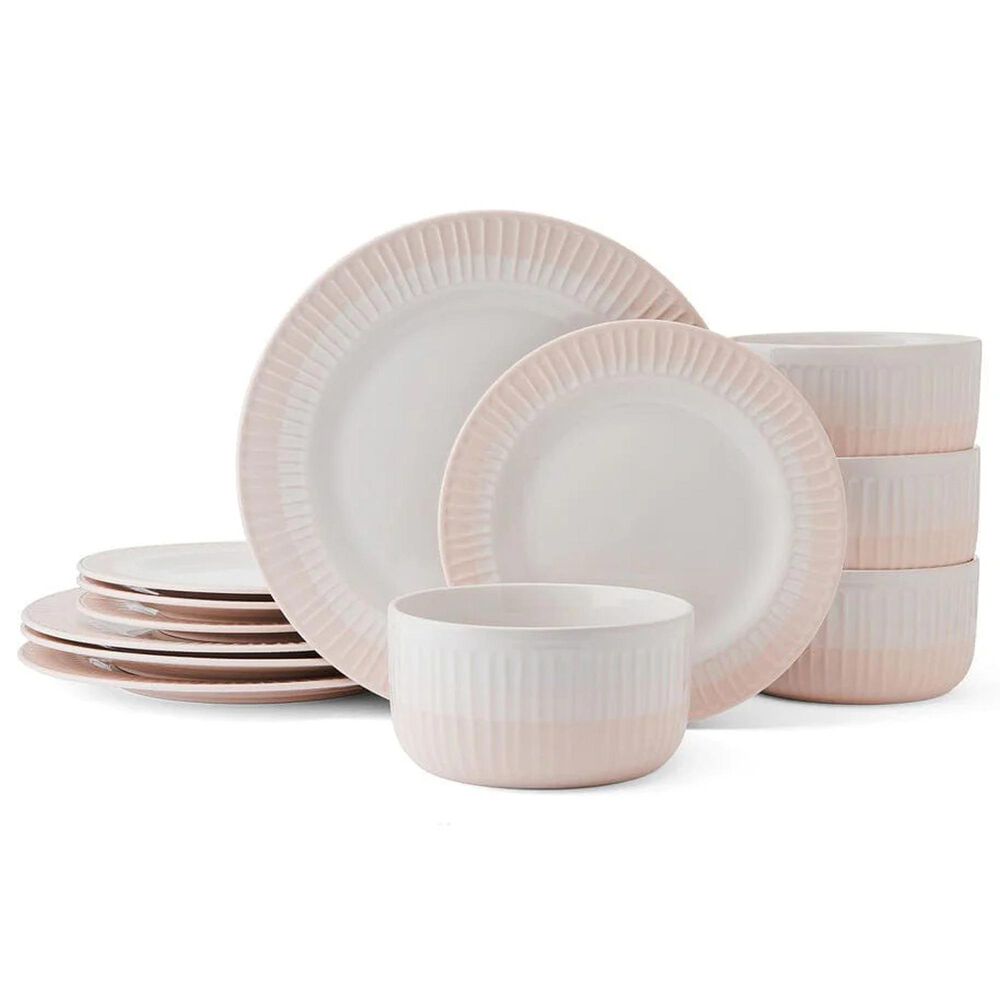 Lifetime Brands Rising Up 12-Piece Dinnerware Set in Blush, , large