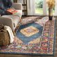 Safavieh Madison MAD133C 5"1" x 7"6" Blue and Fuchsia Area Rug, , large