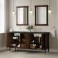 James Martin Kinnsden 72" Double Bathroom Vanity in Sable Oak with 3 cm Charcoal Soapstone Silestone Top and Rectangular Sinks, , large