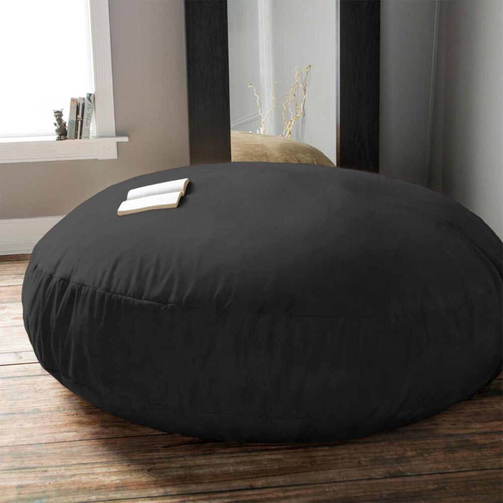 Jaxx 6&#39; Cocoon Large Bean Bag Chair in Black, , large