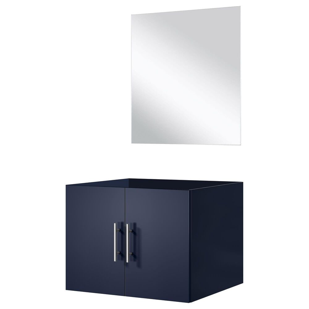 Lexora Home Geneva 24" Single Bathroom Vanity Cabinet Only in Dark Grey and 18" Mirror, , large