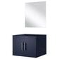 Lexora Home Geneva 24" Single Bathroom Vanity Cabinet Only in Dark Grey and 18" Mirror, , large