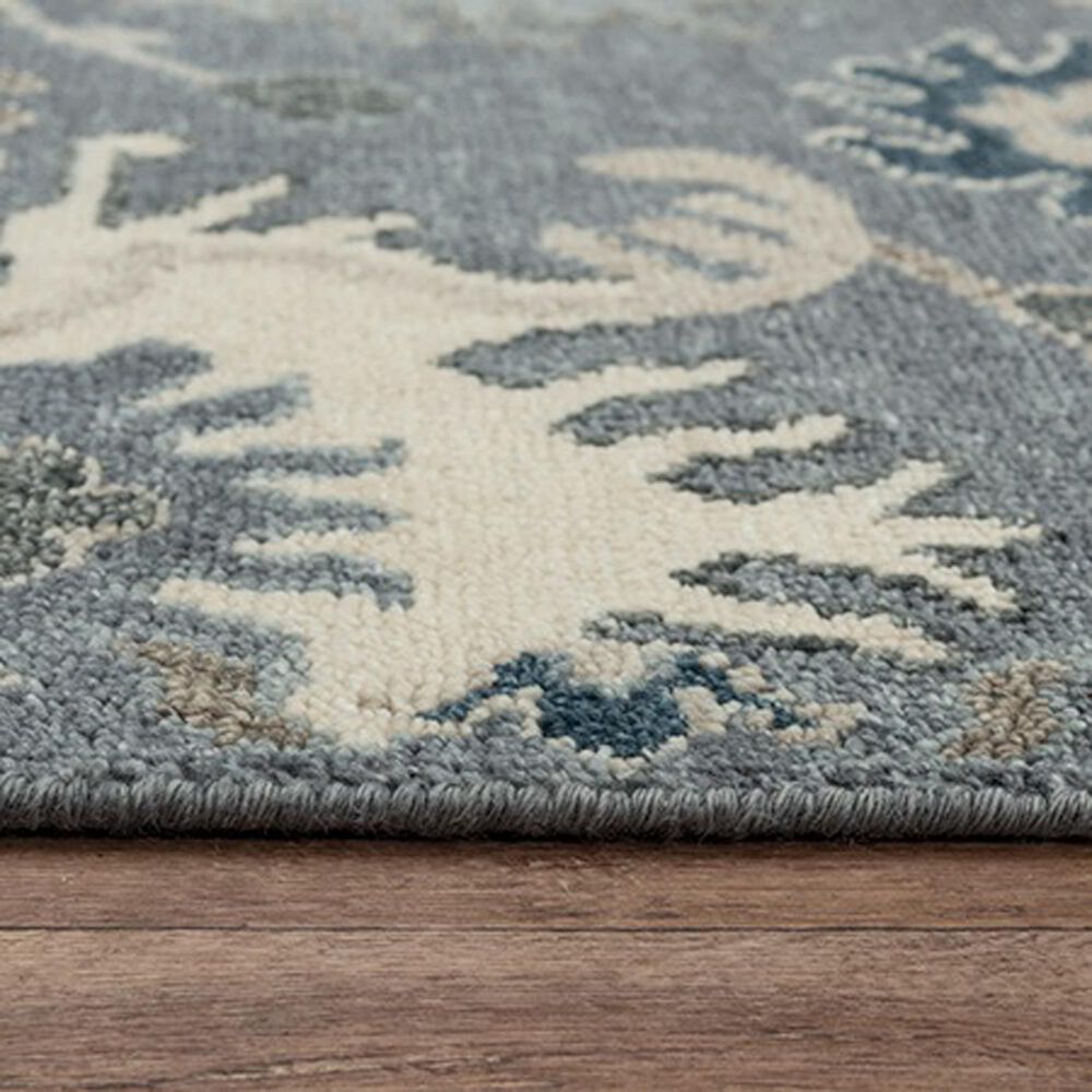 RIZZY Ashton 6&#39; x 9&#39; Floral Gray Area Rug, , large