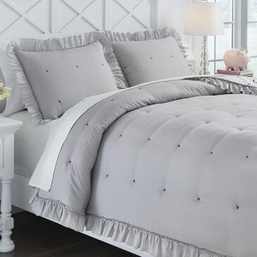 Signature Design by Ashley Hartlen 3 Piece Full Comforter Set in Gray and White, , large