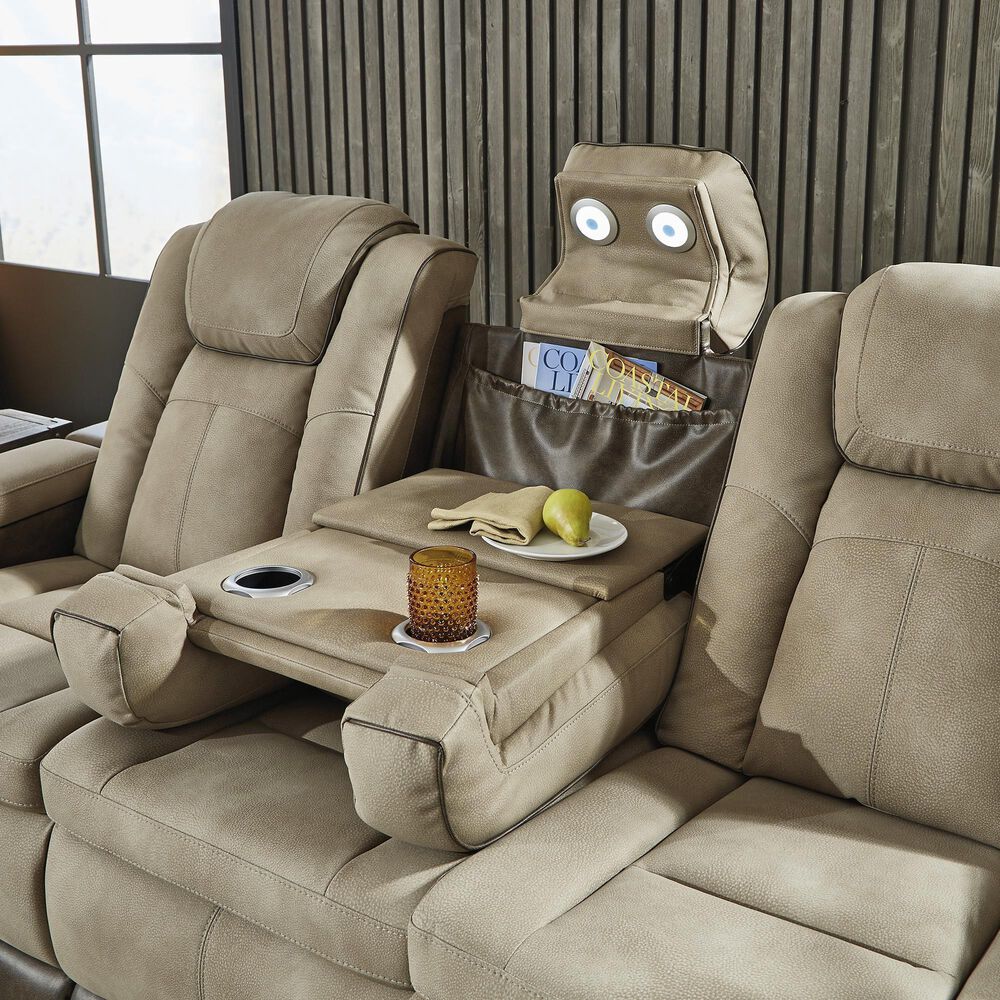 Ashley Next-Gen DuraPella Power Reclining Sofa in Sand, , large