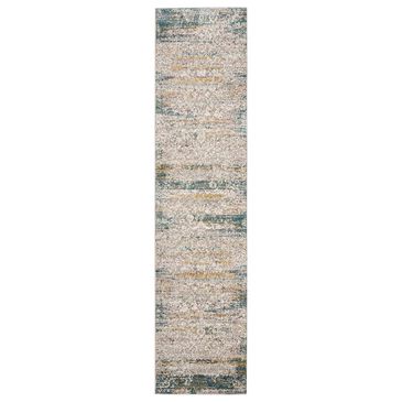 Safavieh Aria 2" x 8" Blue and Creme Runner, , large
