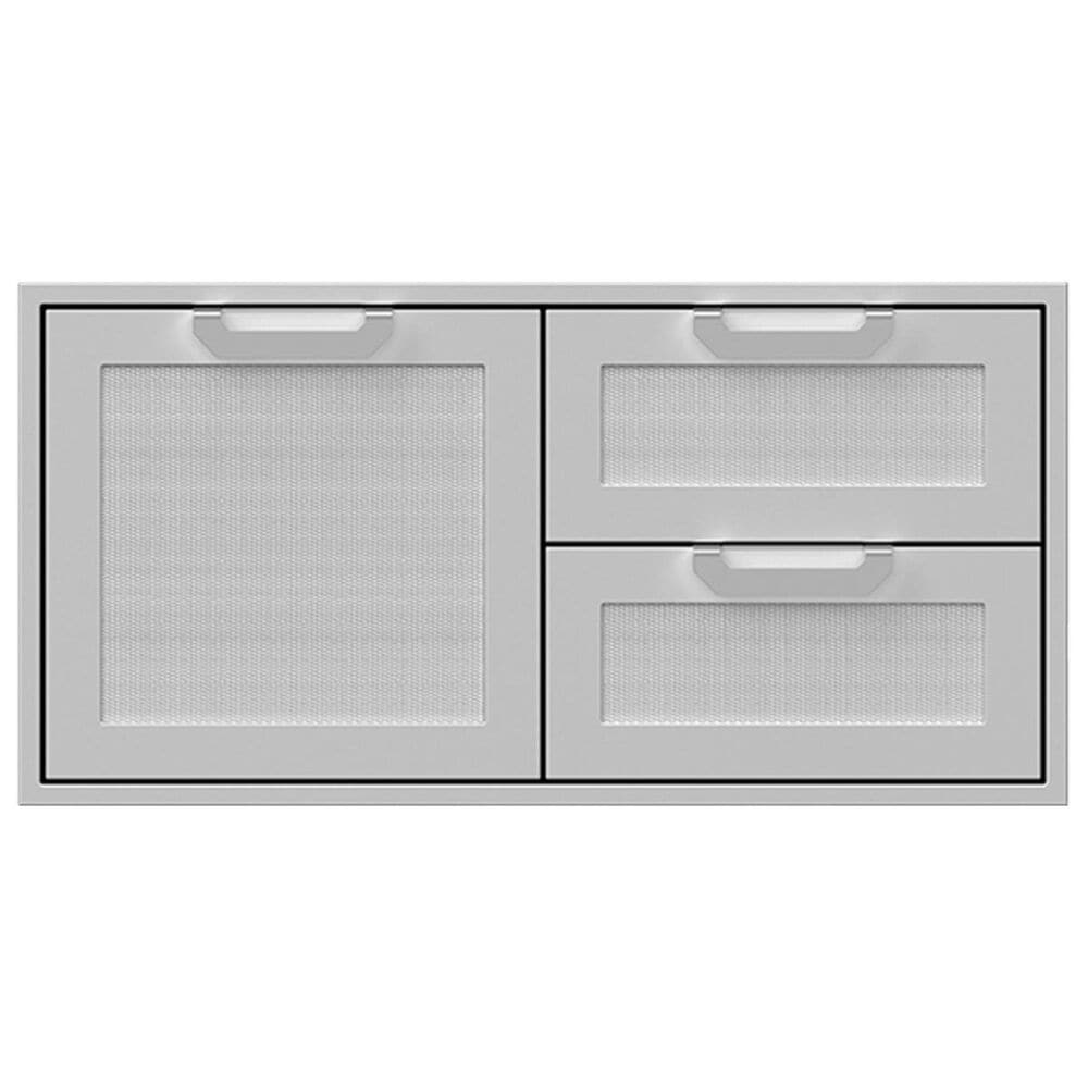 Hestan 42" Double Drawer and Storage in Stainless Steel, , large