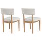 Ashley Sawdyn Dining Chair Set of 2 in White and Light Brown, , large