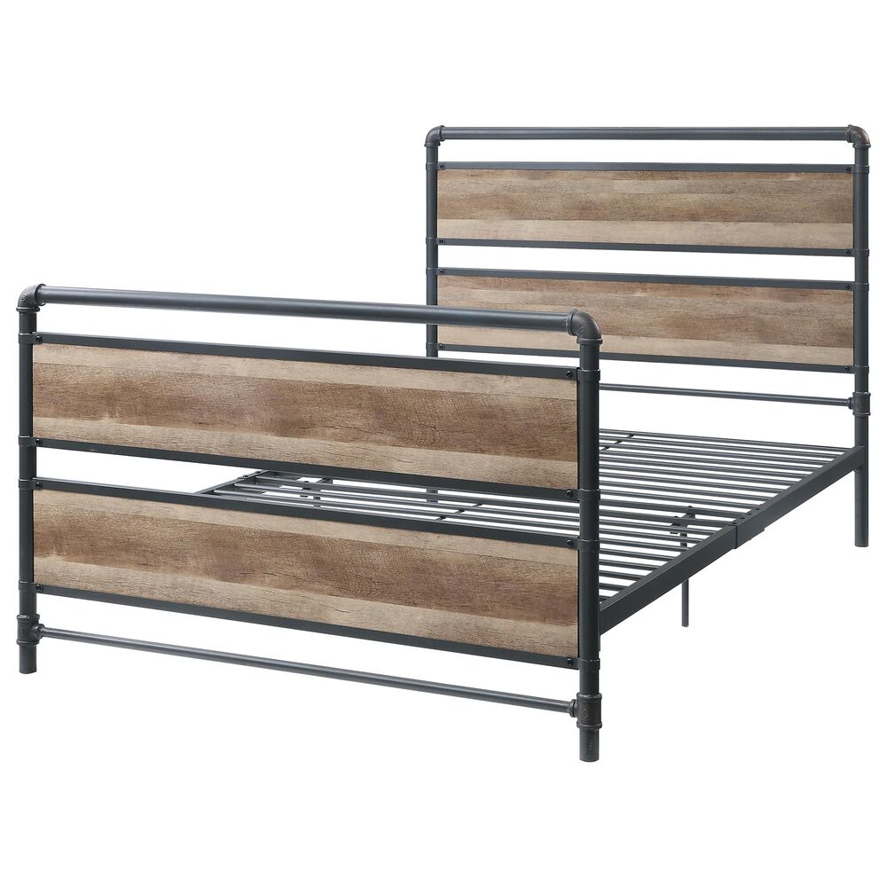 Brantley Full Platform Bed in Antique Oak, , large
