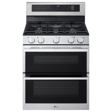 LG 6.9 Cu. Ft. Smart Gas Double Oven Freestanding Range in Stainless Steel, , large
