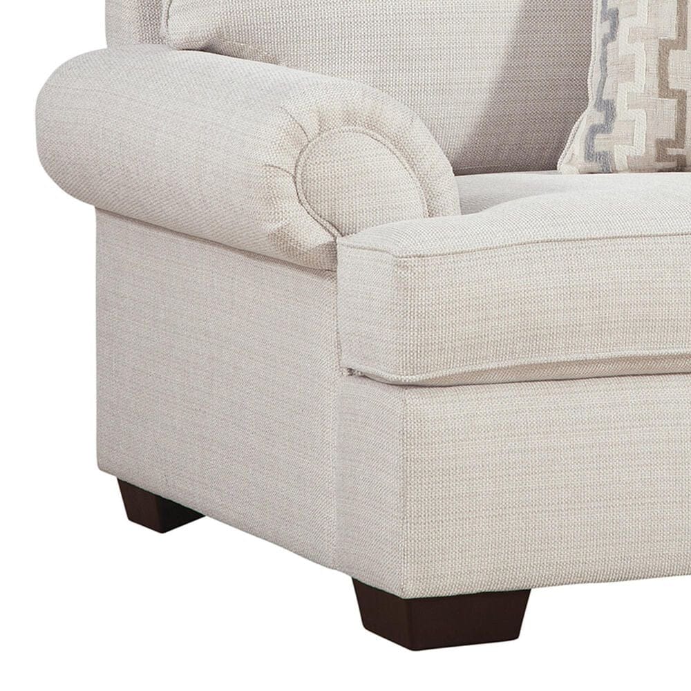 Northwestern Mallory Chair and Ottoman in Chalk, , large