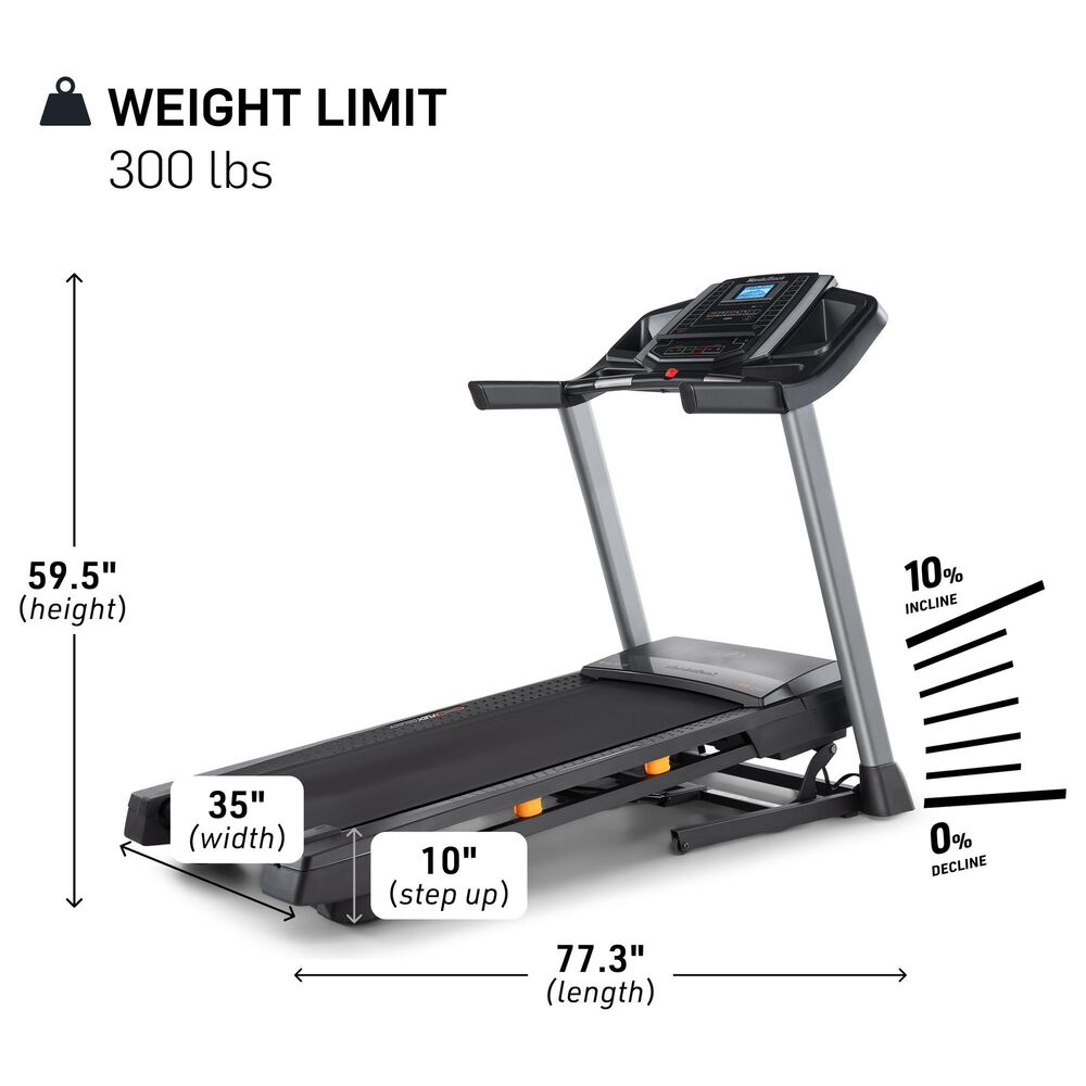 NordicTrack T6.5 S Foldable Treadmill in Black and Gray, , large