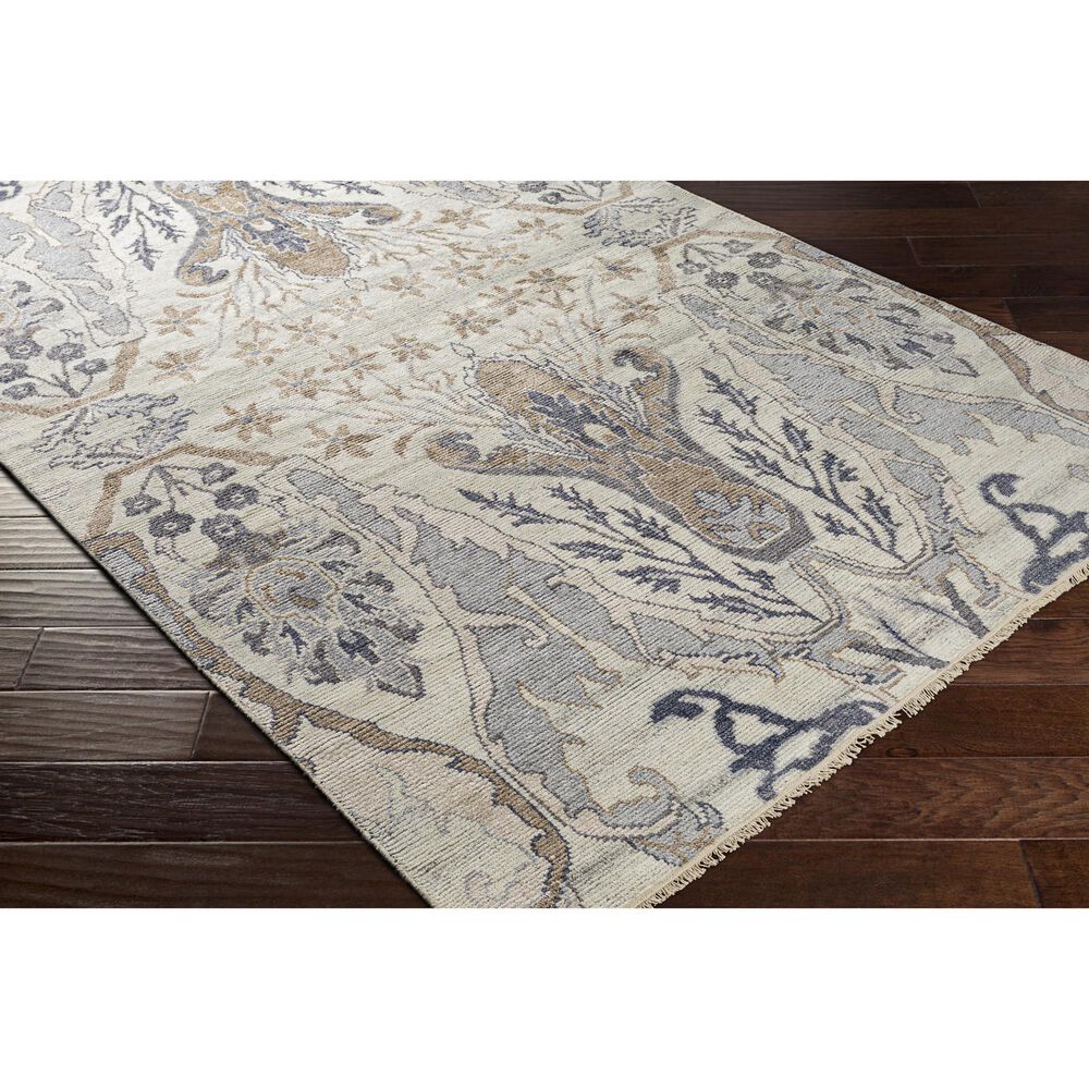 Surya Kushal 10&#39; x 14&#39; Silver Gray, Off White, Gray, Taupe and Ivory Area Rug, , large