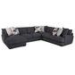 Moore Furniture Collins 4-Piece Left Facing Sectional with Chaise in Mandy Slate, , large