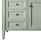 James Martin Vanities Brittany 48" Single Bathroom Vanity in Sage Green with Single Hole 3 cm White Zeus Quartz Top and Rectangular Sink, , large