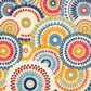 Safavieh Cabana CBN382M 8" Square Blue and Ivory Indoor/Outdoor Area Performance Rug, , large