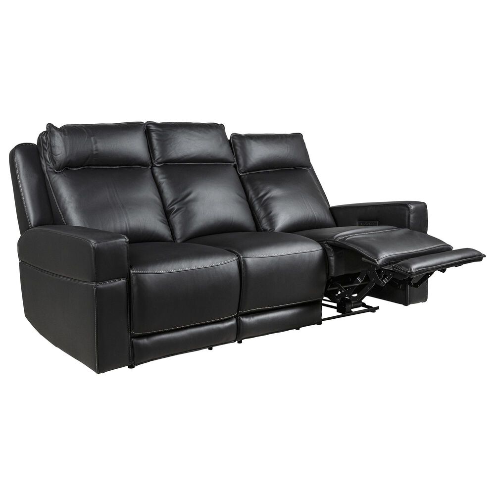 Italiano Furniture Valley Power Reclining Sofa in Black, , large