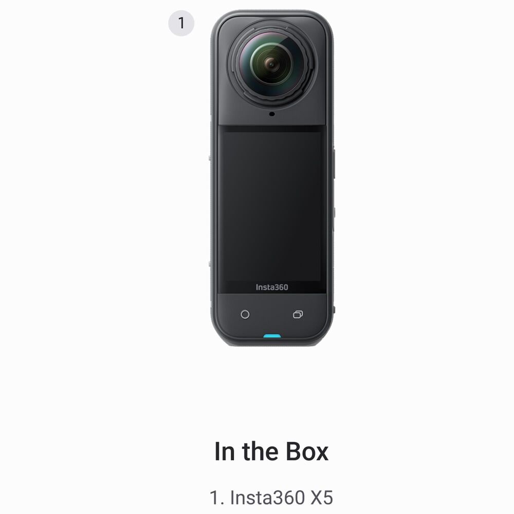 Insta360 X5 Standard Bundle Action Camera in Black, , large