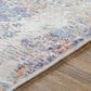 Surya Aisha 2" x 3" Blue, Off-White, Taupe, Dark Purple and Burnt Orange Area Rug, , large