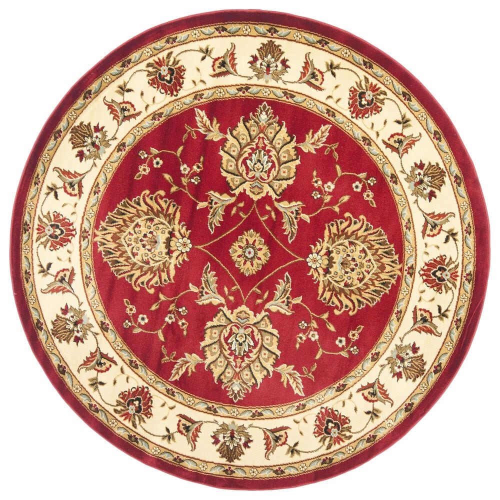 Safavieh Lyndhurst LNH555 5"3" Round Red and Ivory Area Rug, , large