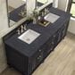 James Martin Vanities Lorelai 72" Double Vanity in Black Onyx with 3 cm Charcoal Soapstone Quartz Top, , large