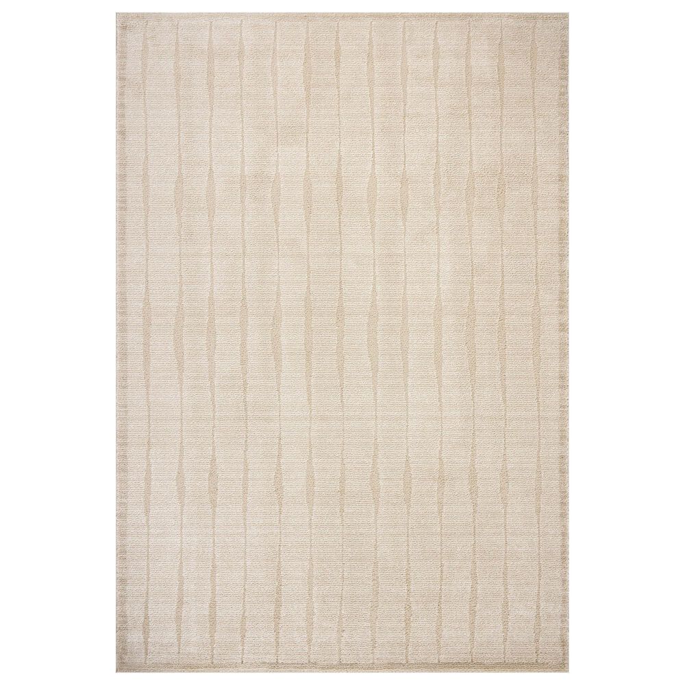 Chris Loves Julia x Loloi Calvin Ivory and Oatmeal 11"6" x 15"7" Area Rug, , large
