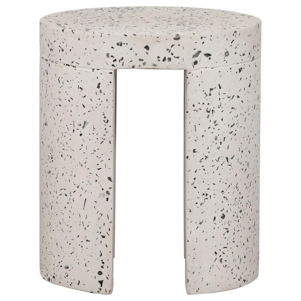 Moe"s Home Collection Lyon Patio Stool in White, , large