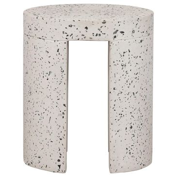 Moe"s Home Collection Lyon Patio Stool in White, , large