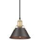 Golden Lighting Orwell 1-Light Small Pendant with Rubbed Bronze Shade in Brushed Champagne Bronze, , large