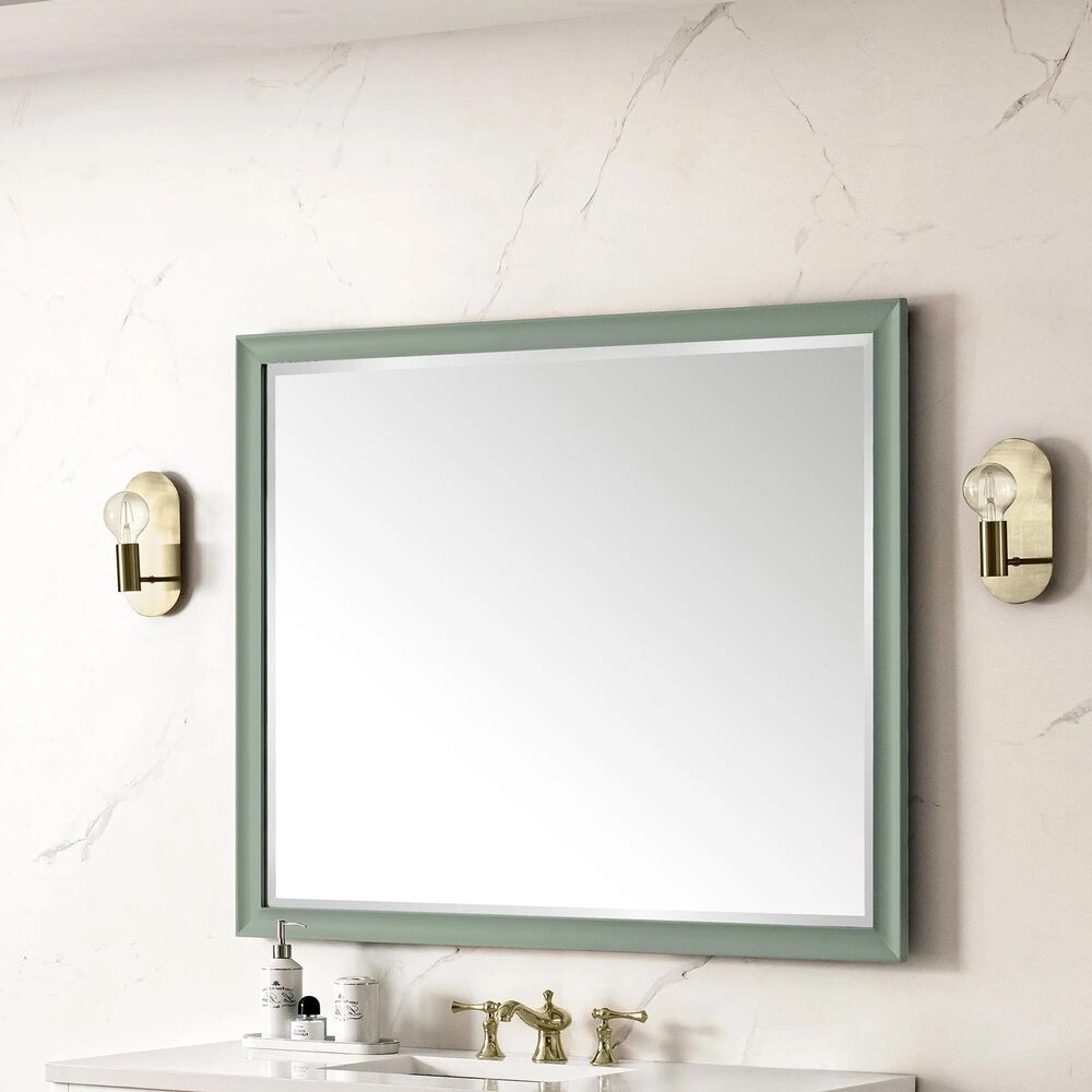 James Martin Vanities Glenbrooke 48&quot; Rectangular Mirror in Smokey Celadon, , large