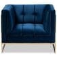 Baxton Studio Ambra Arm Chair in Navy Blue, , large