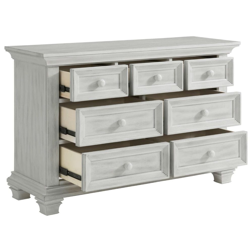 Oxford Baby Weston 7 Drawer Dresser and Changer Top in Vintage White, , large