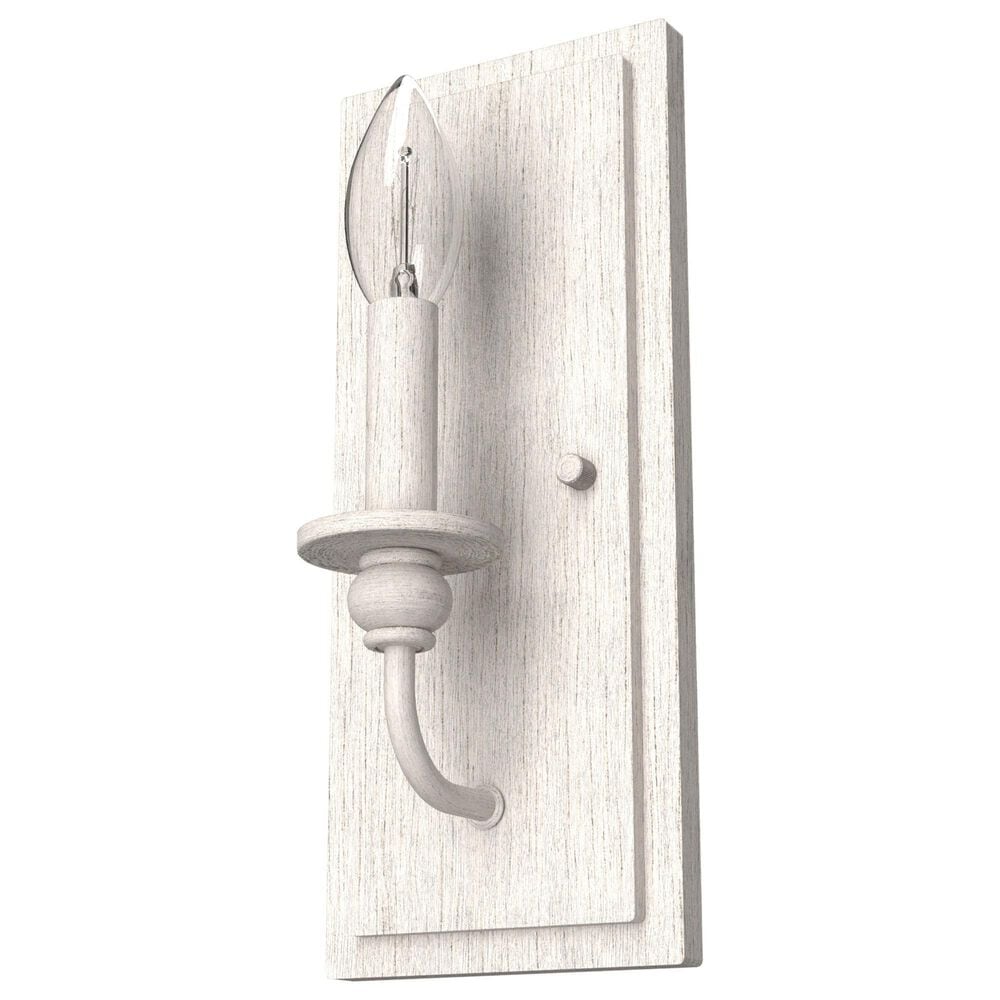 Hunter Southcrest 1-Light Wall Sconce in Distressed White, , large