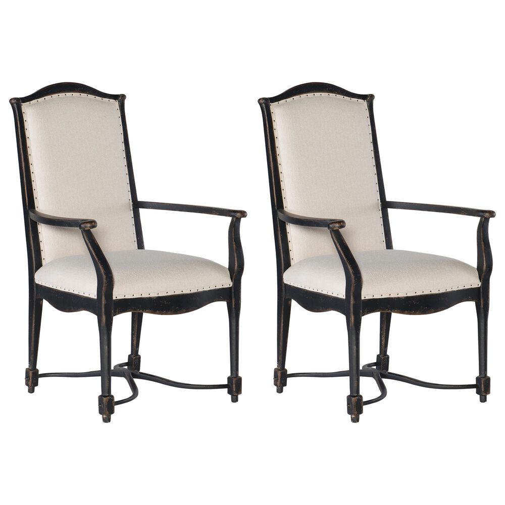Hooker Furniture Ciao Bella Arm Chair in Black (Set of 2), , large