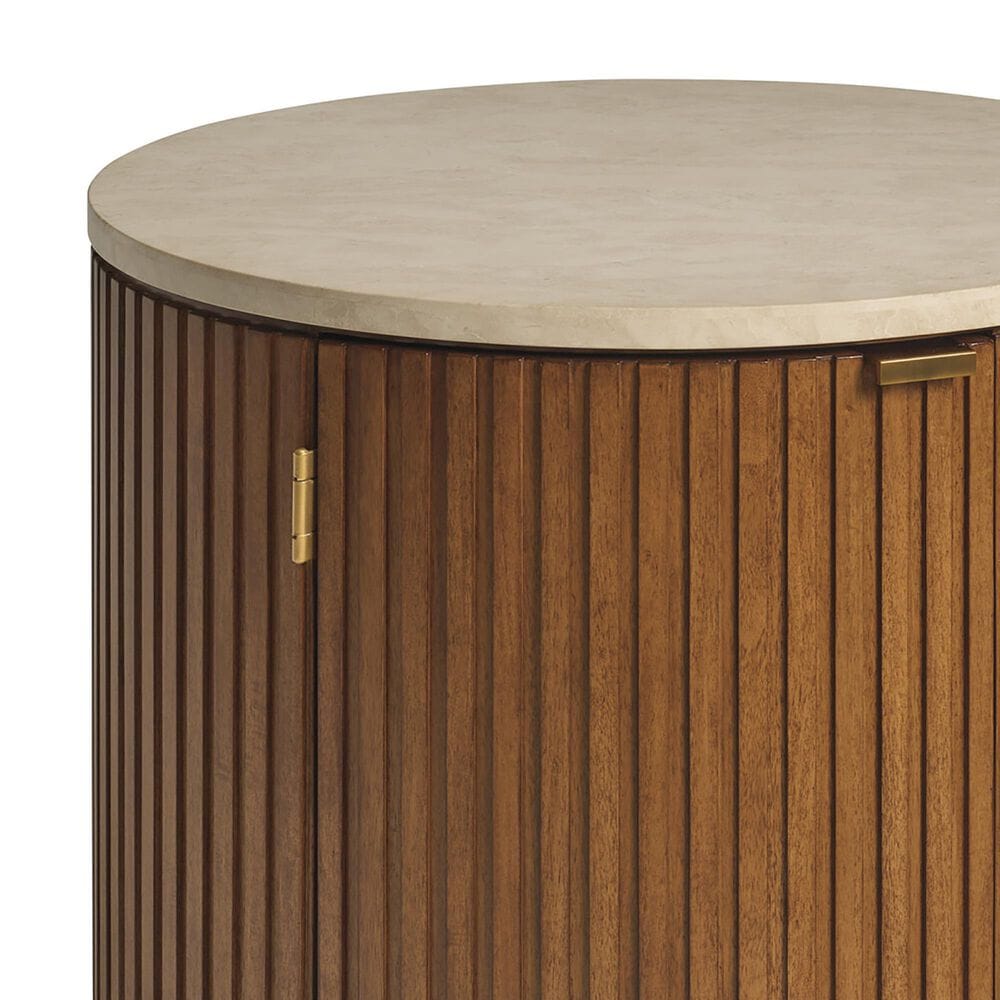 Lexington Furniture La Costa Avenida End Table in Anticato, Sierra Tan and Satin Gold, , large