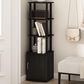 HOMLUX 3-Tier Standing Bookshelf with Storage Cabinet in Blackwood and Black, , large