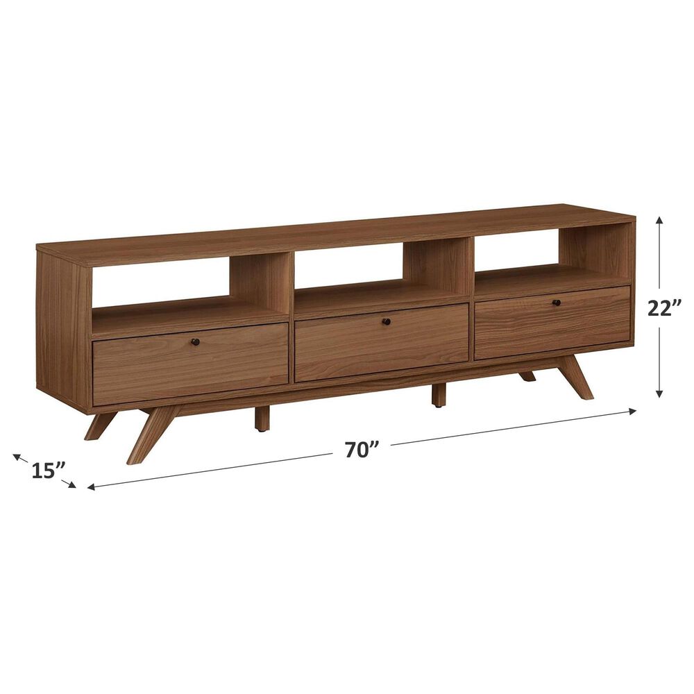 Walker Edison 70" TV Stand in Mocha Shop NFM