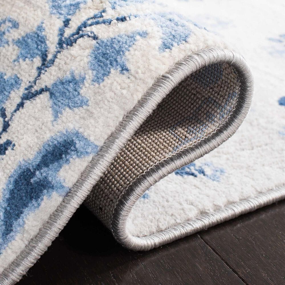 Safavieh Martha Stewart Damask 6&#39;7&quot; Square Cream and Blue Area Rug, , large