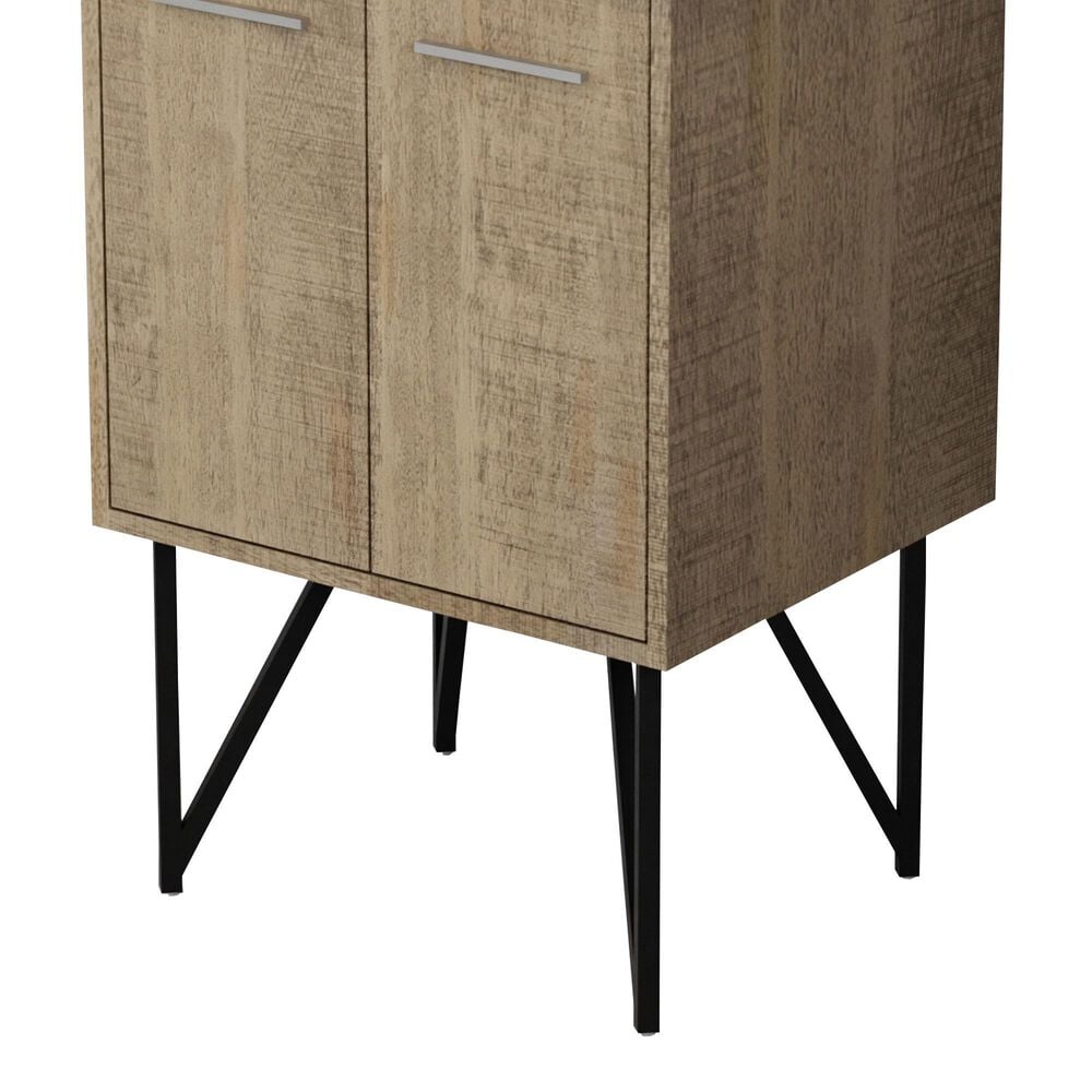 Lexora Home Lancy 24&quot; Single Bathroom Vanity in Rustic Acacia with 2 cm White Quartz Top and Rectangular Sink, , large