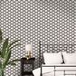 Tempaper 28 sq. ft. Mosaic Scallop Black & Cream Peel and Stick Wallpaper, , large