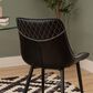 Linon Home Decor Edler Side Chair with Black Upholstery in Black (Set of 2), , large