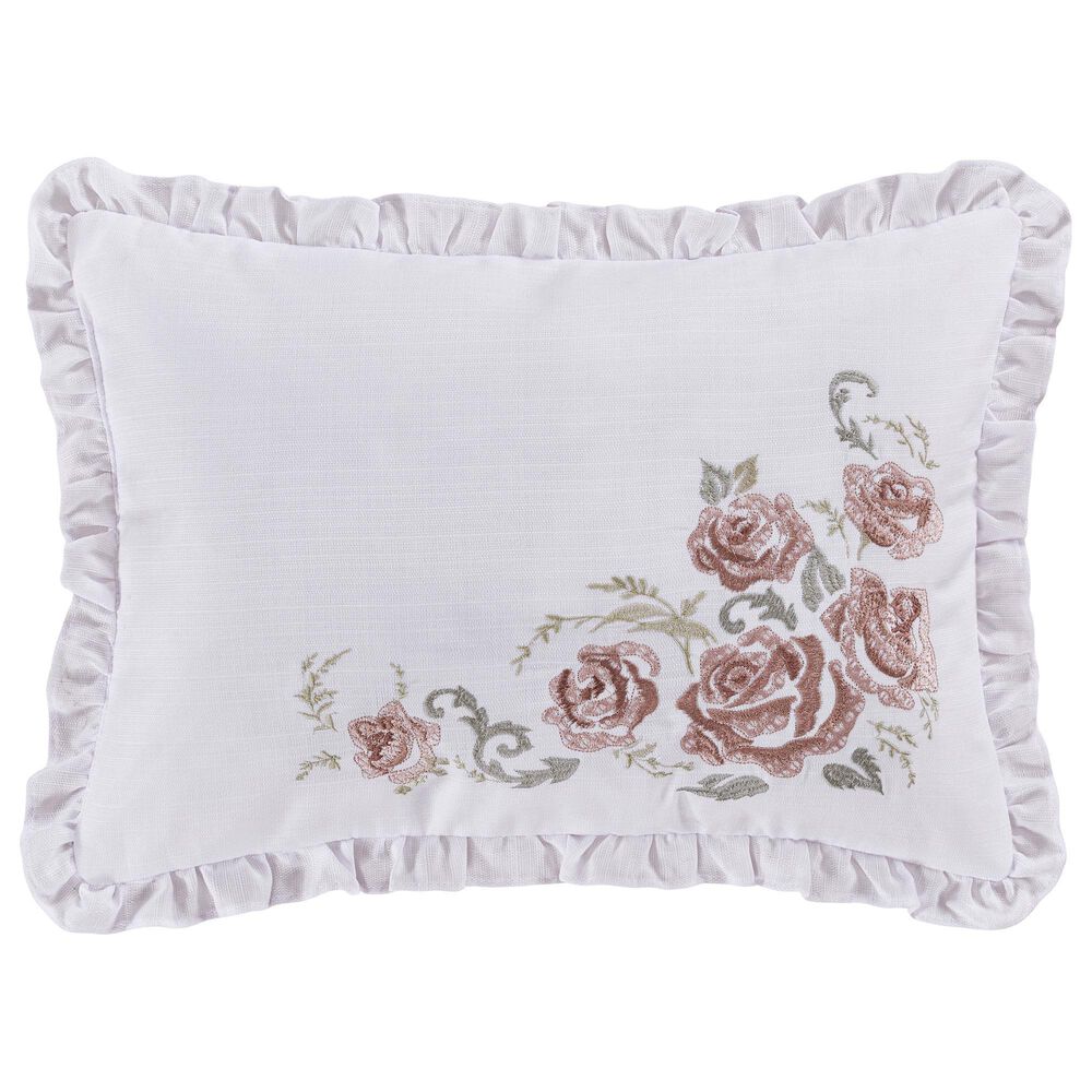 J. Queen New York Estelle 13" x 19" Lumbar Pillow in Blush and Cream, , large